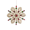 Pendaglio a forma di fiocco di neve e diamanti per albero decorazione natalizia da 17 cm