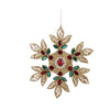 Pendaglio a forma di fiocco di neve e diamanti per albero decorazione natalizia da 17 cm