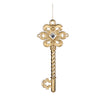 Pendaglio a forma di chiave oro in plastica per albero di Natale da 16.5 cm