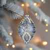 Pallina in vetro colore blu decorazioni per albero di Natale da Ø 13.5 cm