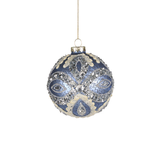 Pallina in vetro colore blu decorazioni per albero di Natale da Ø 13.5 cm