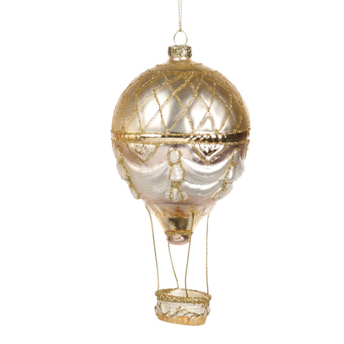 Pendente mongolfiera in vetro per albero di Natale decorazione natalizia