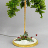 Base per Albero di Natale in metallo color oro con vischio da 32 cm