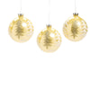Pallina in vetro colore oro con alberi glitterati per albero di Natale