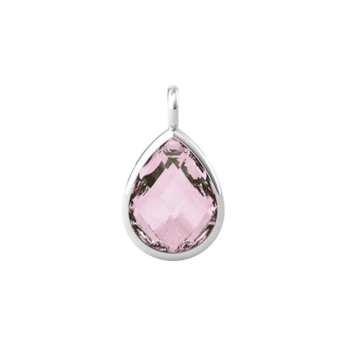 Pendaglio Bling goccia trasparente e rosa per albero di Natale