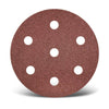 Disco in carta resinata flessibile ed abrasiva P64E con 7 fori, da 150 x 14 mm