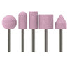 Mole abrasive al corindone rosa 399 in set assortito, con gambo 6 mm