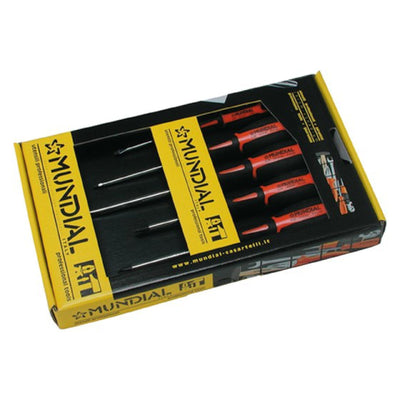 Cacciaviti MUNDIAL in acciaio con manico bimateriale set da 5 pezzi