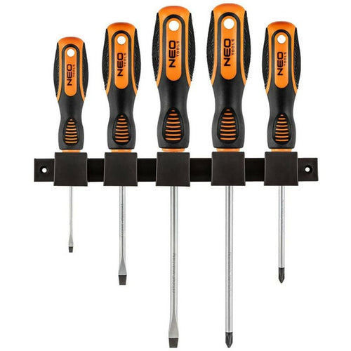 Cacciaviti NEO Tools a punta magnetica con manico bimateriale set da 5 pezzi