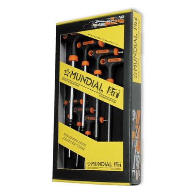 Cacciaviti MUNDIAL a 'T' esagonali con impugnatura antiscivolo set da 7 pezzi
