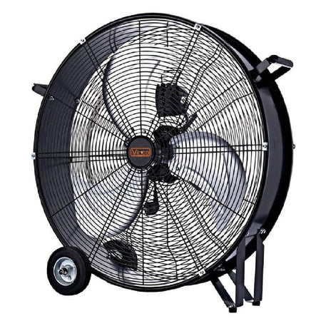 Ventilatore industriale a 3 velocità a grande portata, con ruote e maniglia