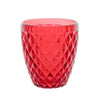 Bicchiere in vetro rosso per decorazioni natalizie 210 ml set da 6