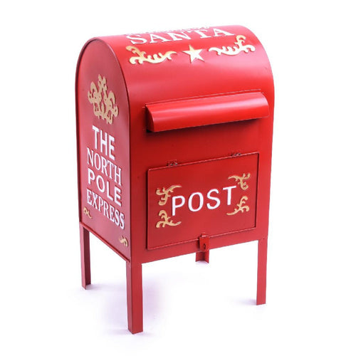Cassetta postale per lettere colore rosso decorazione natalizia