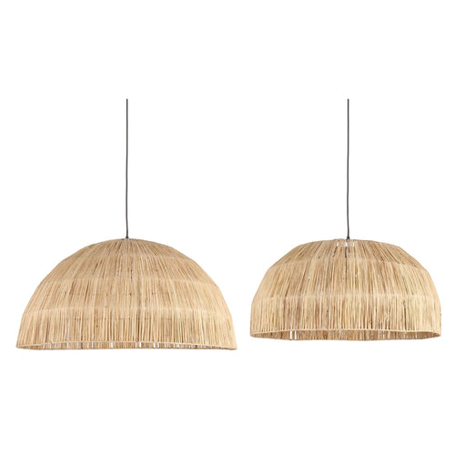 Paralume Bagan set2 con it elettrico in giacinto d'acqua e metallo 60x29; 70x35