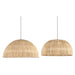 Paralume Bagan set2 con it elettrico in giacinto d'acqua e metallo 60x29; 70x35