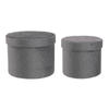 Set 2 scatola Averill struttura in cartone e rivestimento in poliestere