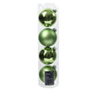 Palline in vetro per albero di natale colore te verde decorazione natalizia