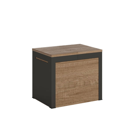 Panca "Napoli" allungabile in legno con telaio antracite per sala da pranzo