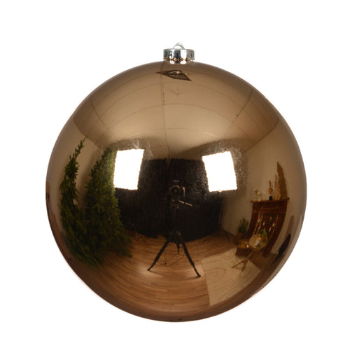 Palline in vetro per albero di natale marrone decorazione natalizia