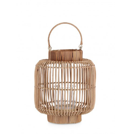 Lanterna kadin naturale in metallo e vetro fatta a mano da esterno