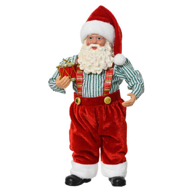 Babbo Natale decorativo in tessuto per decorazioni natalizie, da h 23 cm