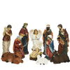 Natività completa con re magi presepe in poliresina 11 soggetti h 45.5cm