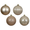 Palline per albero di natale in plastica infrangibile color perla da 10 cm, 4 pezzi