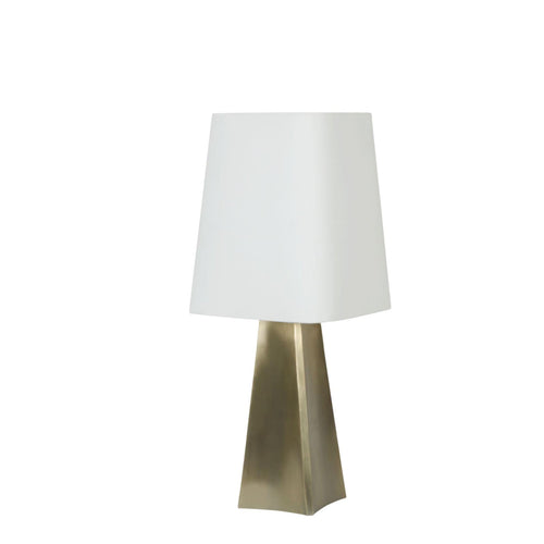 Lampada da tavolo Tripura in metallo e cotone h 61 cm