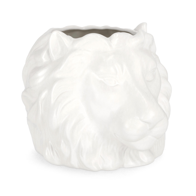 Vaso jaiden leone bianco, dolomite per uso interno ed esterno 27 x 23,1 x h 20,5cm