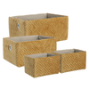 Set 4 Cesta Averill con struttura in cartone e rivestimento in poliestere effetto velluto