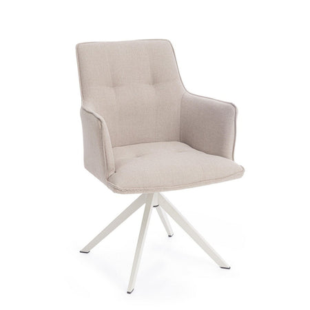 Sedia "Skagen" girevole, struttura in alluminio, con tessuto idrorepellente, per interni ed esterni