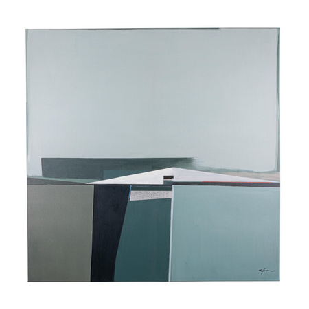 Quadro "Naska" stampa su tela con dettagli dipinti a mano 140 x 3,5 x 140h cm