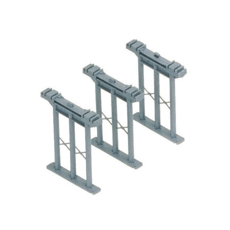 Pilastri alti per supporto binari e treni, villaggio di Natale e collezionismo