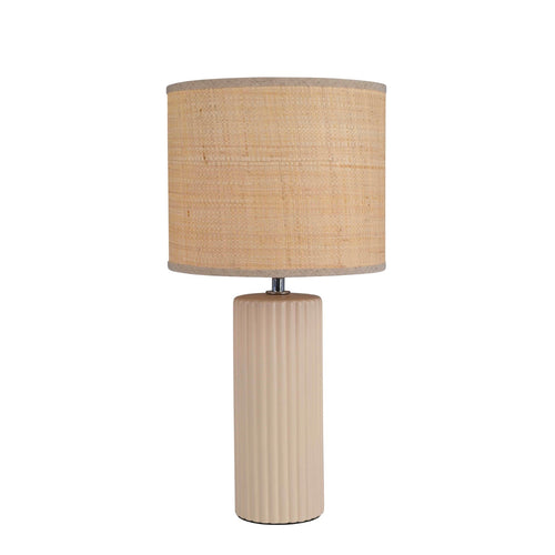 Lampada da tavolo Adhara con base in ceramica h 42 cm