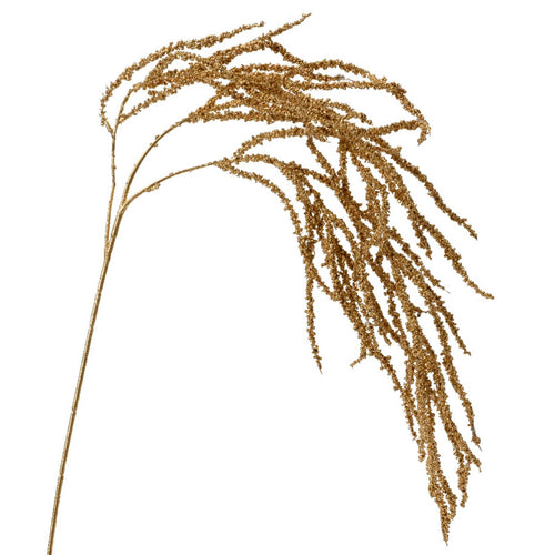 Ramo con foglie oro per decorazioni natalizie e composizioni, da 100 cm