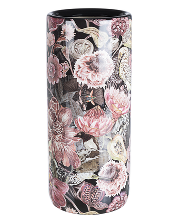 Porta ombrello "Fiore Rosa" h 46 cm in porcellana
