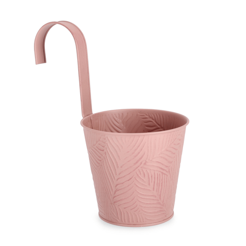 Vaso benji in metallo galvanizzato da esterno Ø 14 x h 24 cm