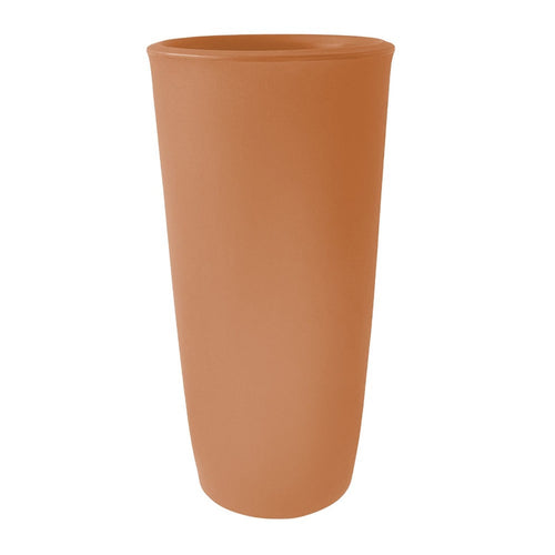 Vaso alto e tondo Dafne in plastica da esterno per piante e fiori