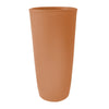 Vaso alto e tondo Dafne in plastica da esterno per piante e fiori