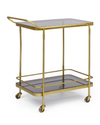 Carrello Orabel in acciaio piani in vetro temperato h 72 cm