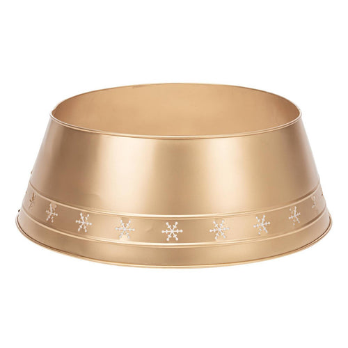 Copri base Oro Clyde per Albero di Natale sottoalbero in acciaio