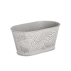 Vaso benji ovale in metallo galvanizzato h 10,7 cm