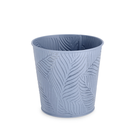 Vaso benji tondo in metallo galvanizzato Ø 15,5 x h 14,7 cm