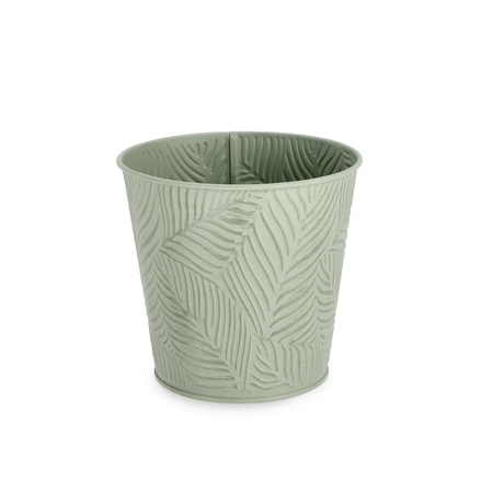 Vaso benji tondo in metallo galvanizzato Ø 15,5 x h 14,7 cm