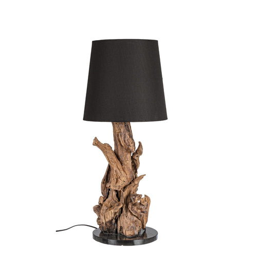 Lampada da tavolo Bluma in legno di teak riciclato h 82 cm