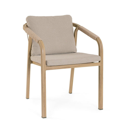 Sedia Kalimera struttura in alluminio, struttura in corda di poliestere, ideale per interno ed esterno