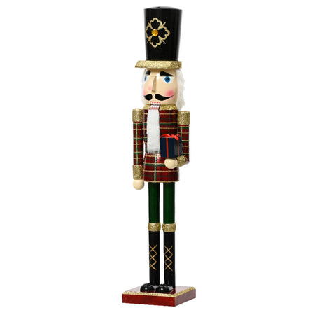 Statuetta decorativa "Soldatino schiaccianoci" natalizio h 76 cm