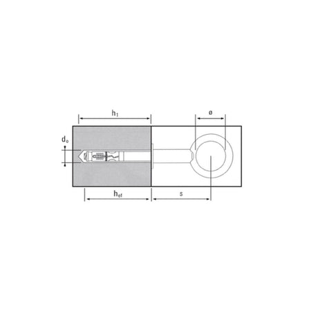 Ancorante per ponteggio "OP" in acciaio zincato 50 x 120 mm