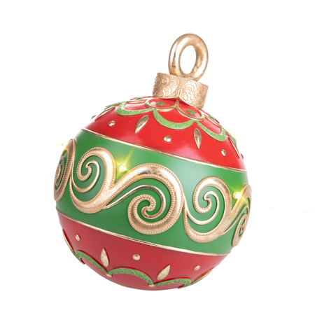 Sfera natale decorata con led Ø  30,30 -  H34,20 cm per decorazioni natalizie