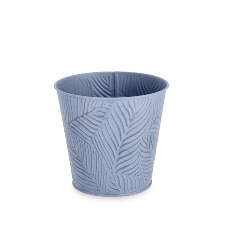 Vaso benji tondo in metallo galvanizzato Ø 15,5 x h 14,7 cm